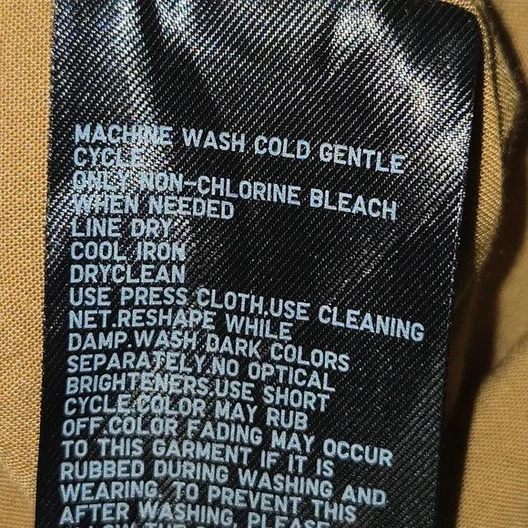 Uniqlo Rayon Skipper Collar Blouse Mustard Yellow Relaxed Fit XS Career Office - Picture 10 of 11